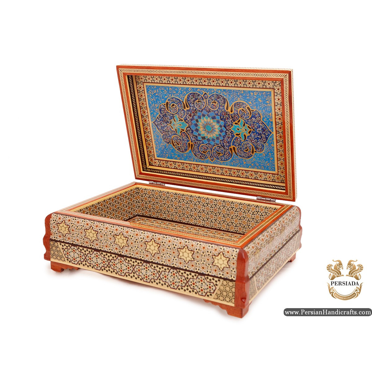 Luxurious Decor Box | Miniature Khatam Marquetry | HKH6111-Persian Handicrafts