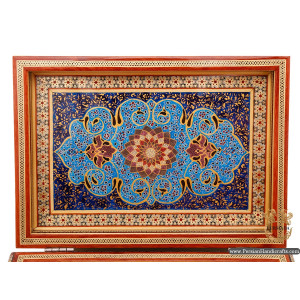 Luxurious Jewellery Box | Classy Khatam Marquetry | HKH6112-Persian Handicrafts