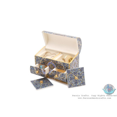 Tazhib Miniature Jewelry Box with 4 Storages - HM3901