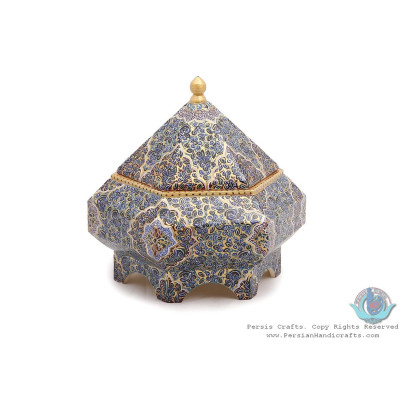 Miniatur Tazhib Design Dome Shape Jewelry Box	- HM3904 Miniatur Tazhib Design Dome Shape Jewelry Box	- HM3904