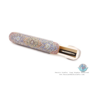 Classy Tazhib Miniature Pen Holder with Sliding Lid - HM3905-Persian Handicrafts