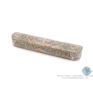 Privileged Tazhib Miniature Pen Holder with Sliding Lid - HM3906-Persian Handicrafts