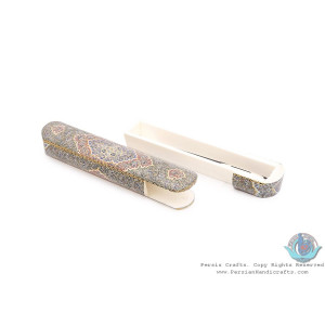 Privileged Tazhib Miniature Pen Holder with Sliding Lid - HM3906-Persian Handicrafts