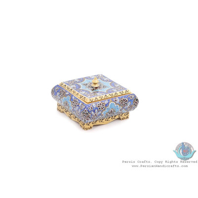 Tazhib Miniature Square Shape Jewelry Box - HM3910 Tazhib Miniature Square Shape Jewelry Box - HM3910