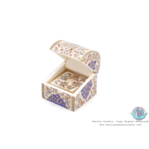 Miniature Mini Round Trunk Shape Jewelry Box - HM3912-Persian Handicrafts