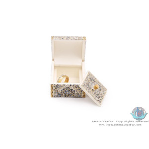 Privileged Tazhib Miniature Round Trunk Shape Jewelry Box - HM3919-Persian Handicrafts
