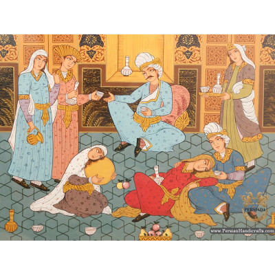 Decorative Painting Khatam Frame | Hand Painting Miniature | HM6102 Decorative Painting Khatam Frame | Hand Painting Miniature | HM6102