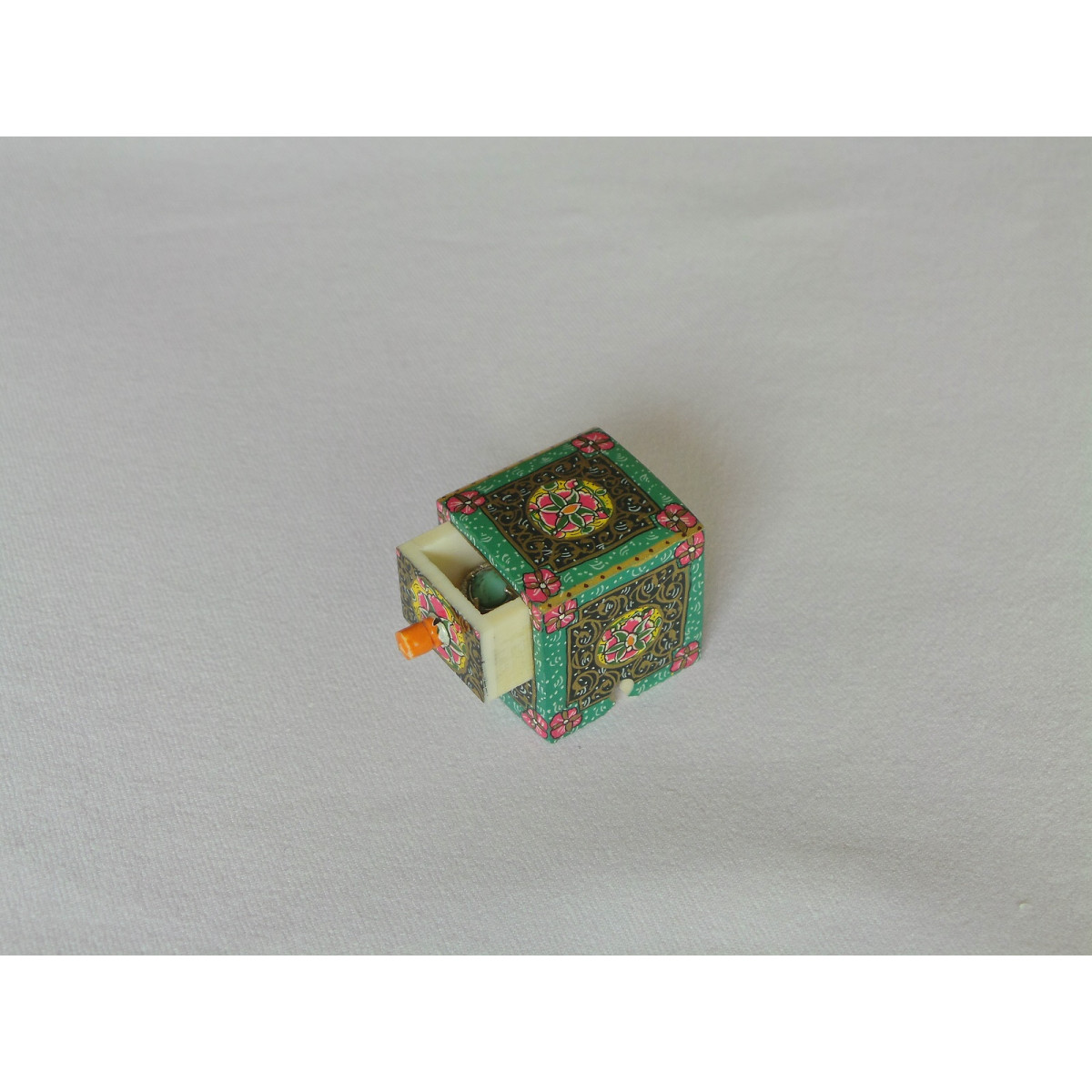 Miniature Hand Painted Jewelry Box - HM1002-Persian Handicrafts
