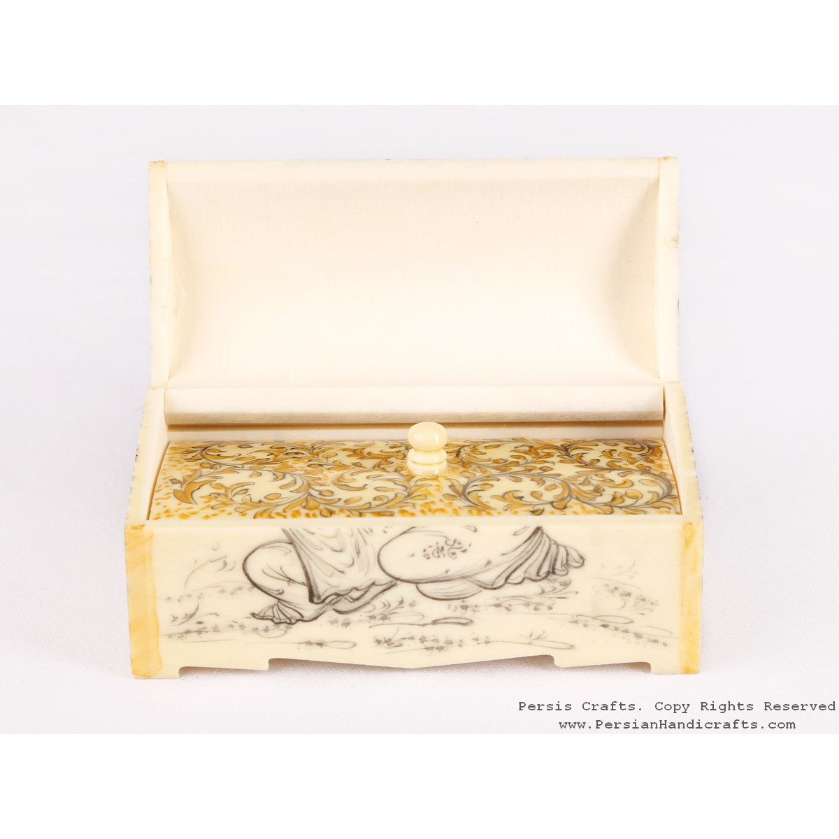 Miniature Hand Painted Jewelry Box - HM3109-Persian Handicrafts
