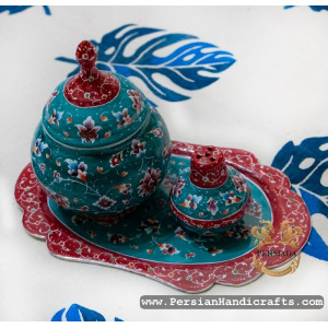 Sugar Salt Shaker Set | Hand Painted Minakari | PHE2102-Persian Handicrafts