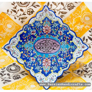Wall Plate | Hand Painted Minakari | PHE2105-Persian Handicrafts