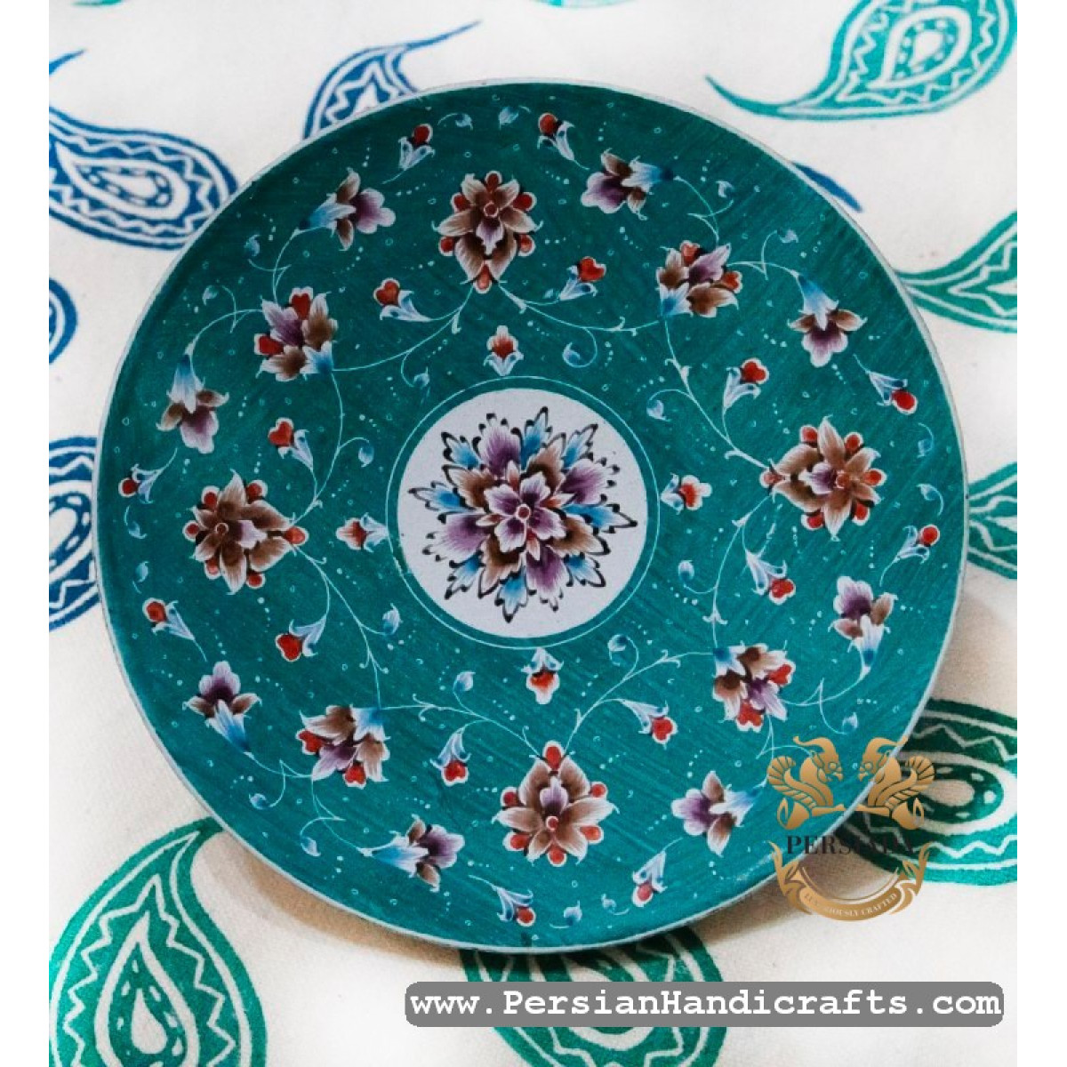 Wall Plate | Hand Painted Minakari | PHE2106-Persian Handicrafts