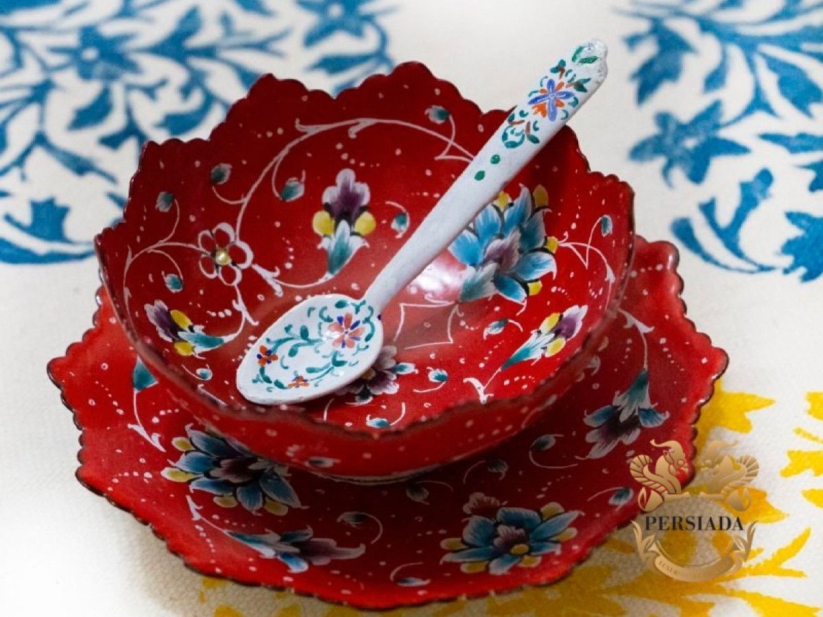 Decorative Bowl & plate Hand Painted Minakari PHE2107 Persiada