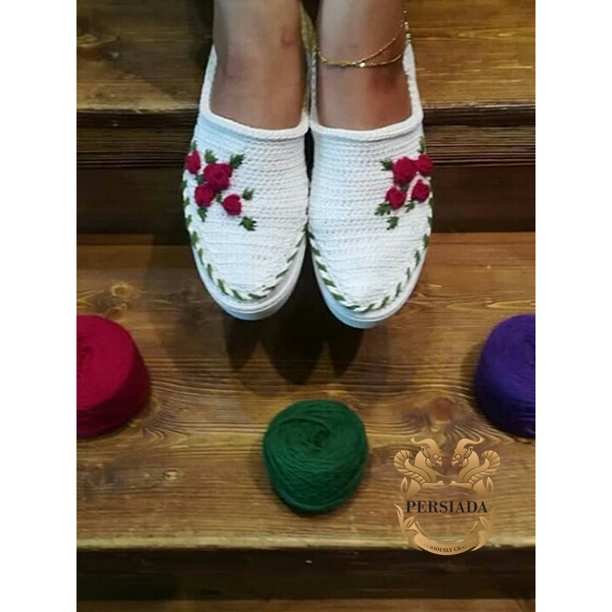 Give Traditional Persian Shoes | Cotton Handmade | PHG701-Persian Handicrafts