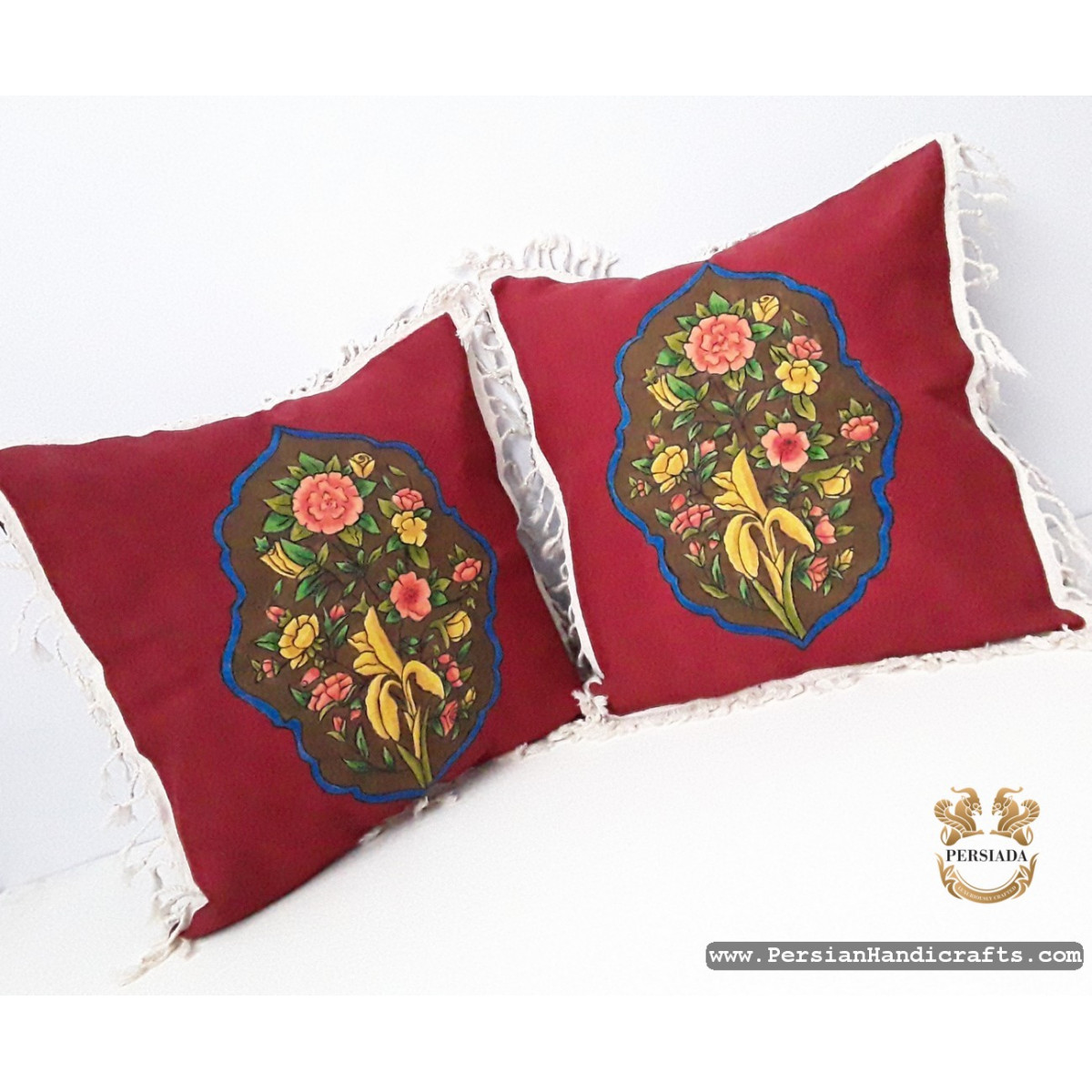 Cushion Cover Tablecloth | Handmade Organic Cotton | PHGH603-Persian Handicrafts
