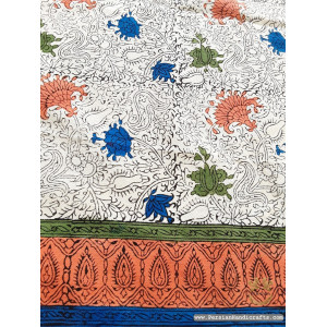 Square Tablecloth | Handmade Organic Cotton | PHGH610-Persian Handicrafts