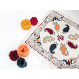 Square Tablecloth | Handmade Organic Cotton | PHGH612-Persian Handicrafts