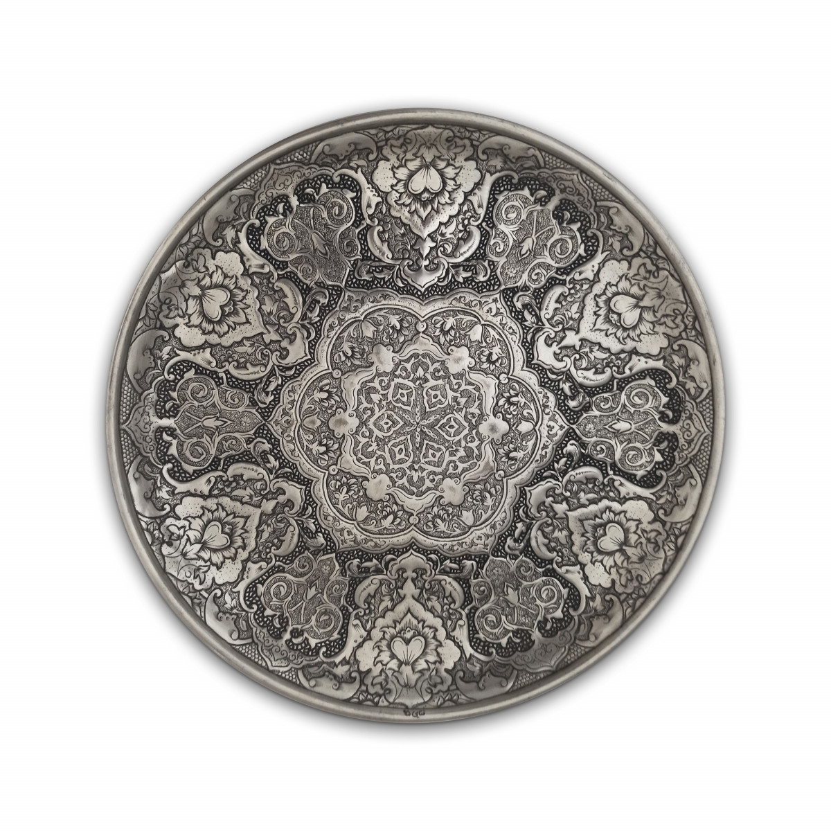 Luxurious Wall Plate | Detail Eslimi Handgraved Ghalamzani | PHGL701-Persian Handicrafts