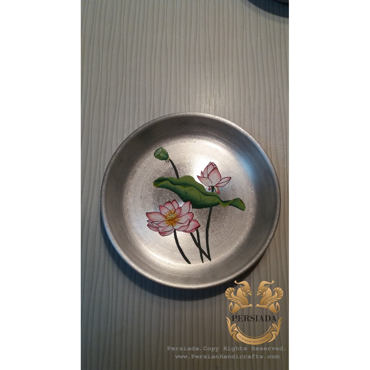 Wall Plate | Painting  On Metal | PWD1003-Persiada Persian Handicrafts