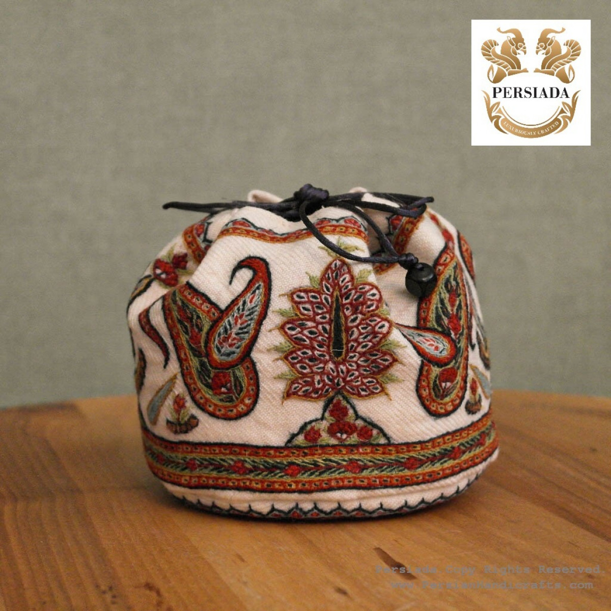 Travel Cosmetics Bag | Pateh Needlework | PHP1015-Persiada Persian Handicrafts