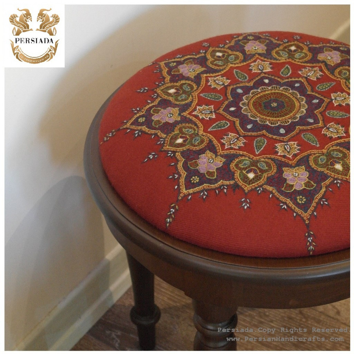 Makeup Dressing Chair | Pateh Needlework | PHP1020-Persiada Persian Handicrafts