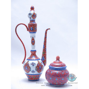 Enamel (Minakari) Cruet Saucer - PE1100-Persian Handicrafts