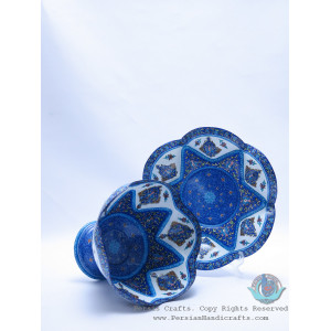 Enamel (Minakari) Candy/Nuts Bowl & Plate - PE1106-Persian Handicrafts