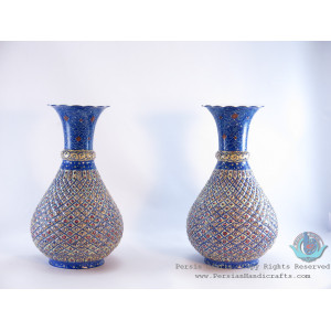 Enamel (Minakari)  Eslimi Flower Vase - PE1111-Persian Handicrafts
