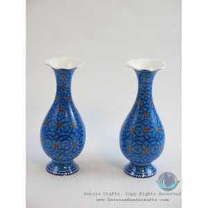 Enamel (Minakari)  Eslimi Flower Vase - PE1113-Persian Handicrafts