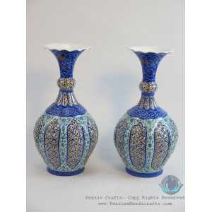Enamel (Minakari)  Eslimi Flower Vase - PE1116-Persian Handicrafts