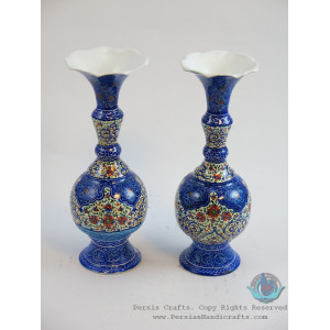 Enamel (Minakari)  Eslimi Flower Vase - PE1124-Persian Handicrafts