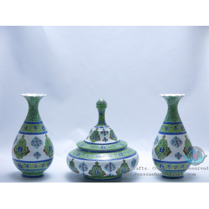 Enamel (Minakari) Eslimi Toranj Flower Vase - PE1130-Persian Handicrafts
