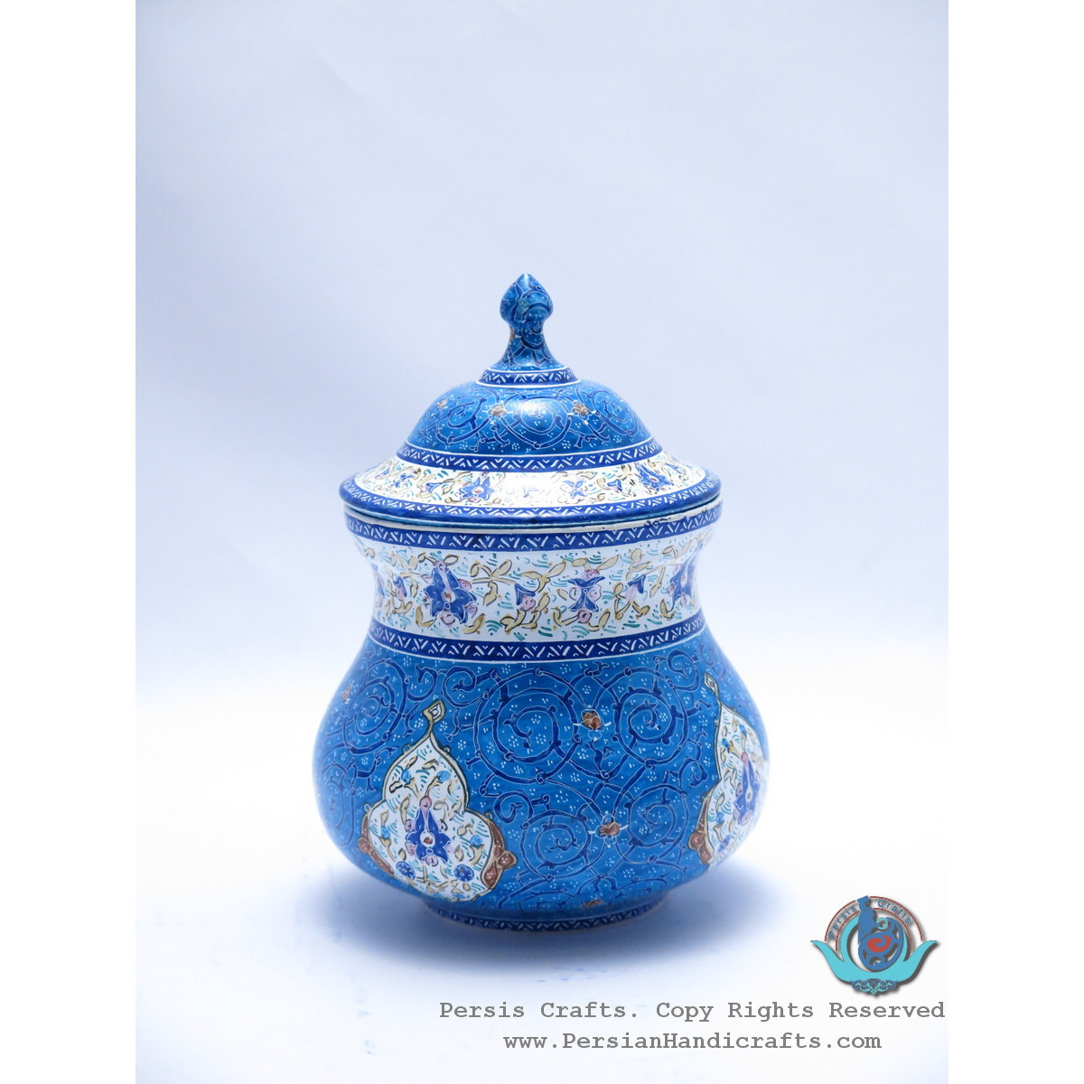 Enamel (Minakari) Eslimi Toranj Candy Dish - PE1133-Persian Handicrafts