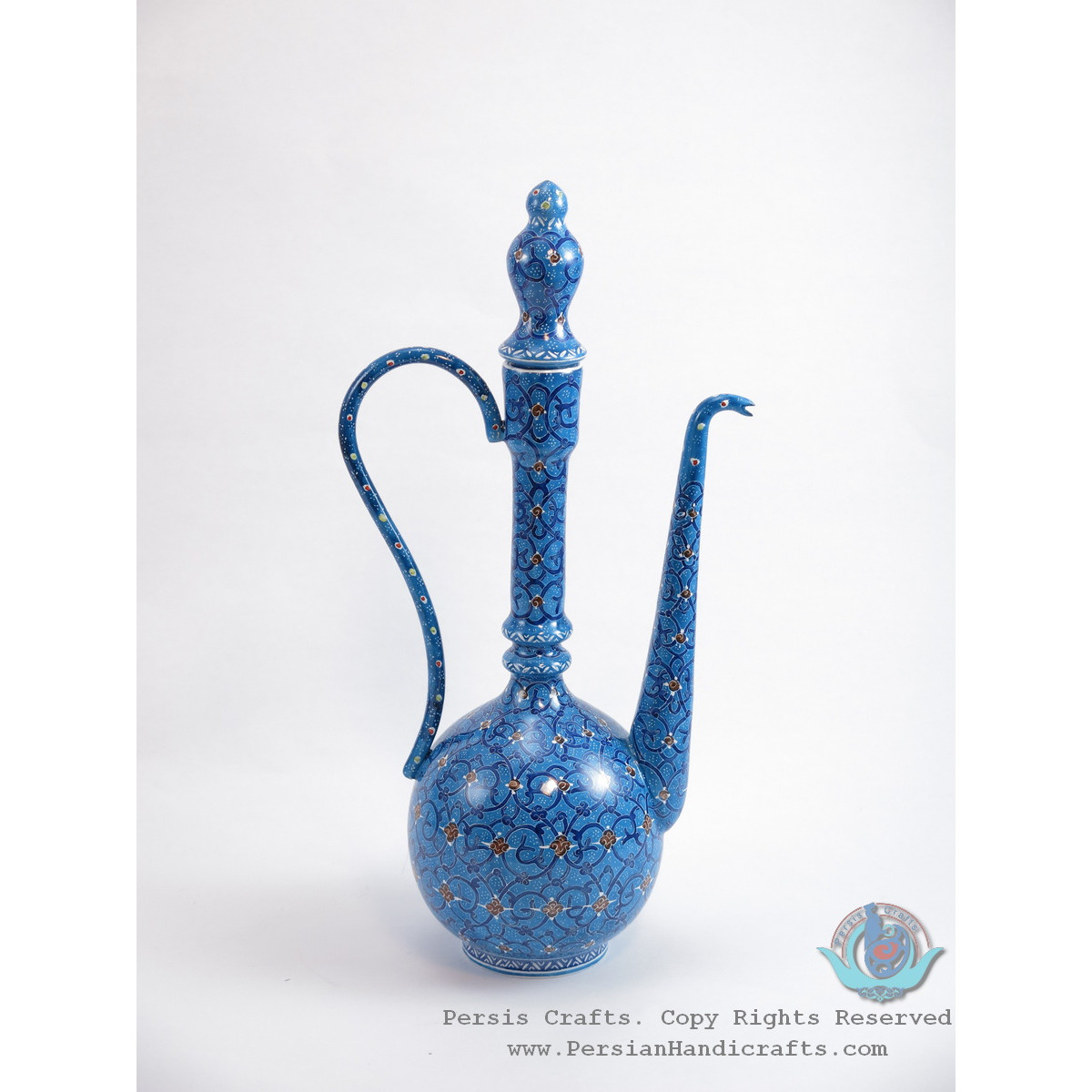 Enamel (Minakari) Eslimi Cruet Saucer - PE1145-Persian Handicrafts