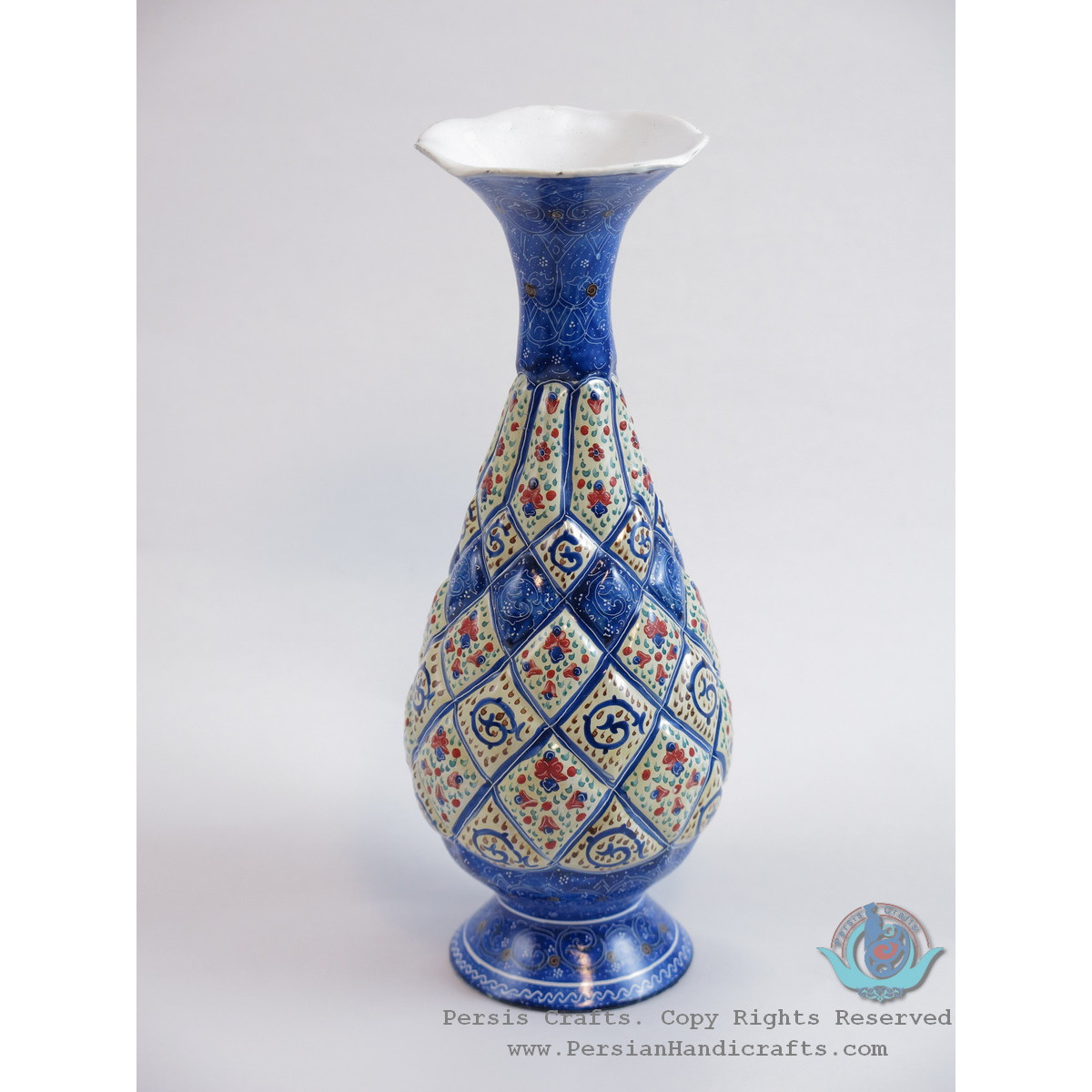 Enamel (Minakari) Eslimi Toranj Flower Vase - PE1156-Persian Handicrafts