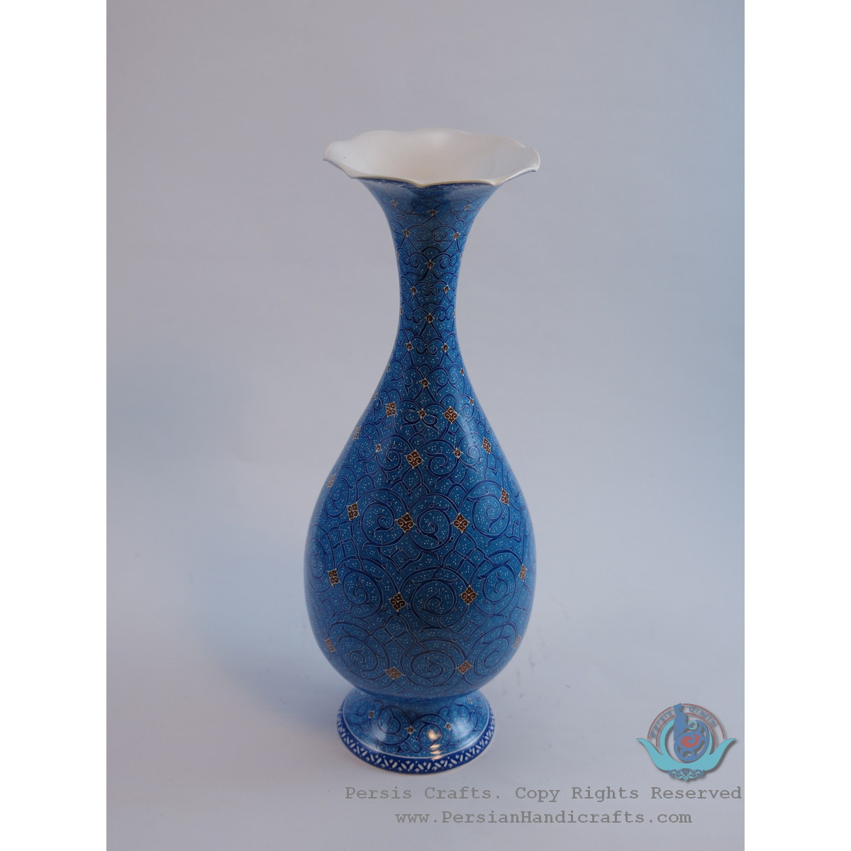 Enamel (Minakari)  Eslimi Flower Vase - PE1159-Persian Handicrafts