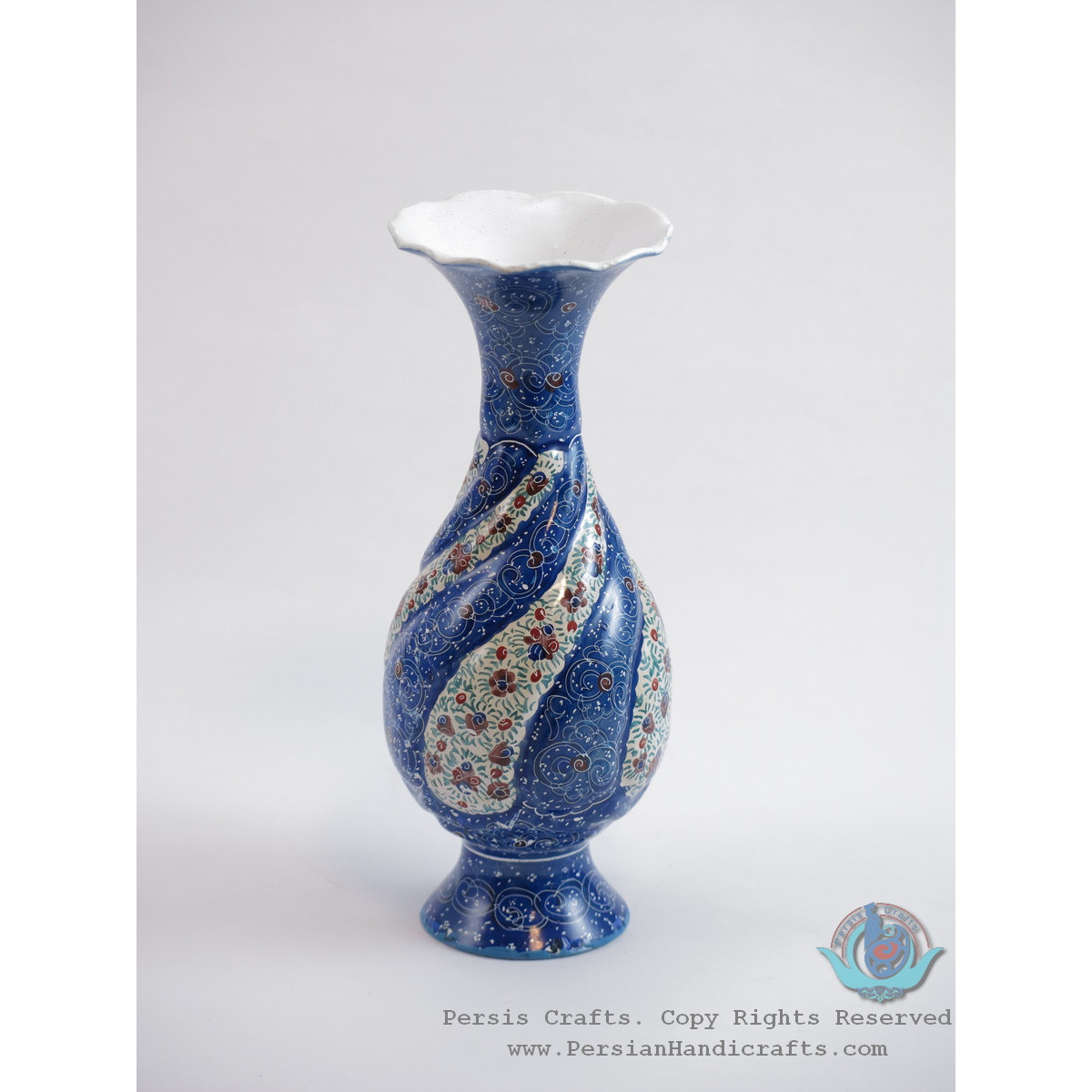 Enamel (Minakari)  Eslimi Flower Vase - PE1161-Persian Handicrafts