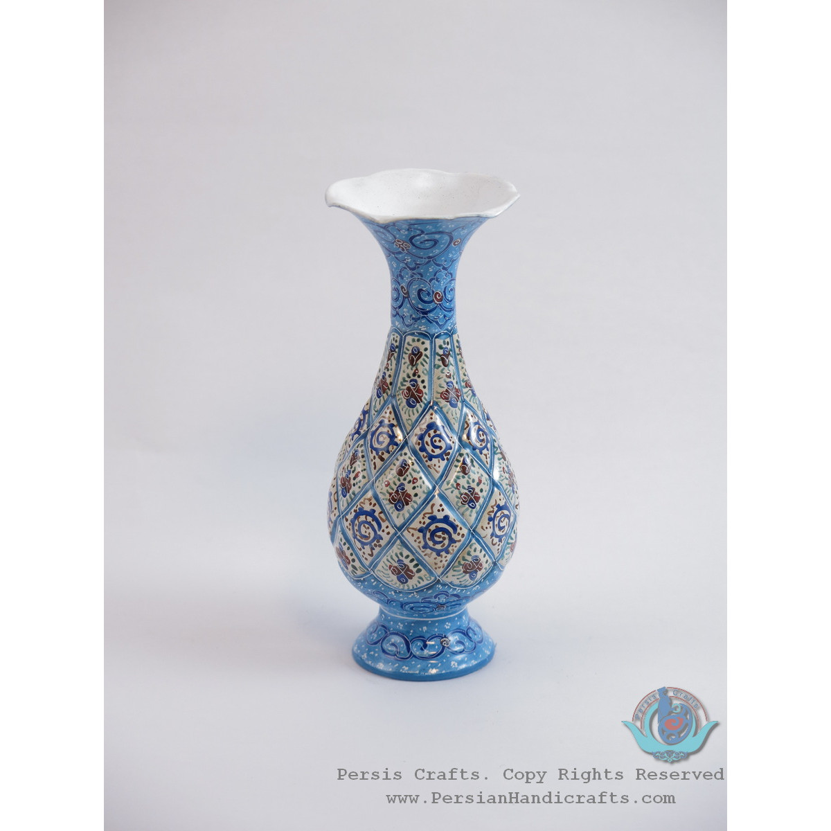 Enamel (Minakari) Eslimi Toranj Flower Vase - PE1164-Persian Handicrafts