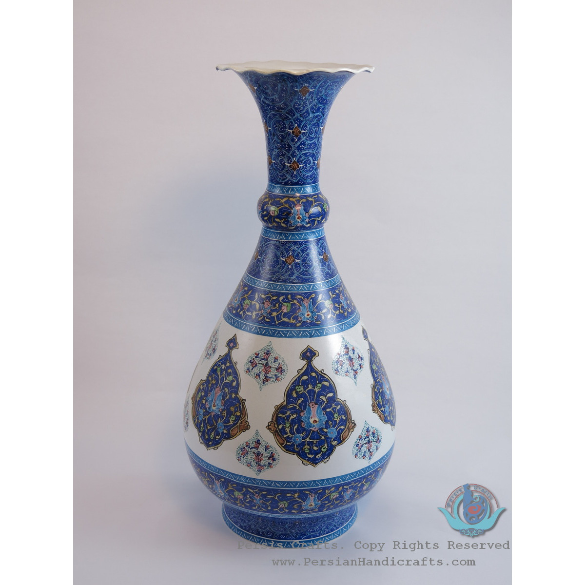 Enamel (Minakari) Eslimi Toranj Flower Vase - PE1182-Persian Handicrafts