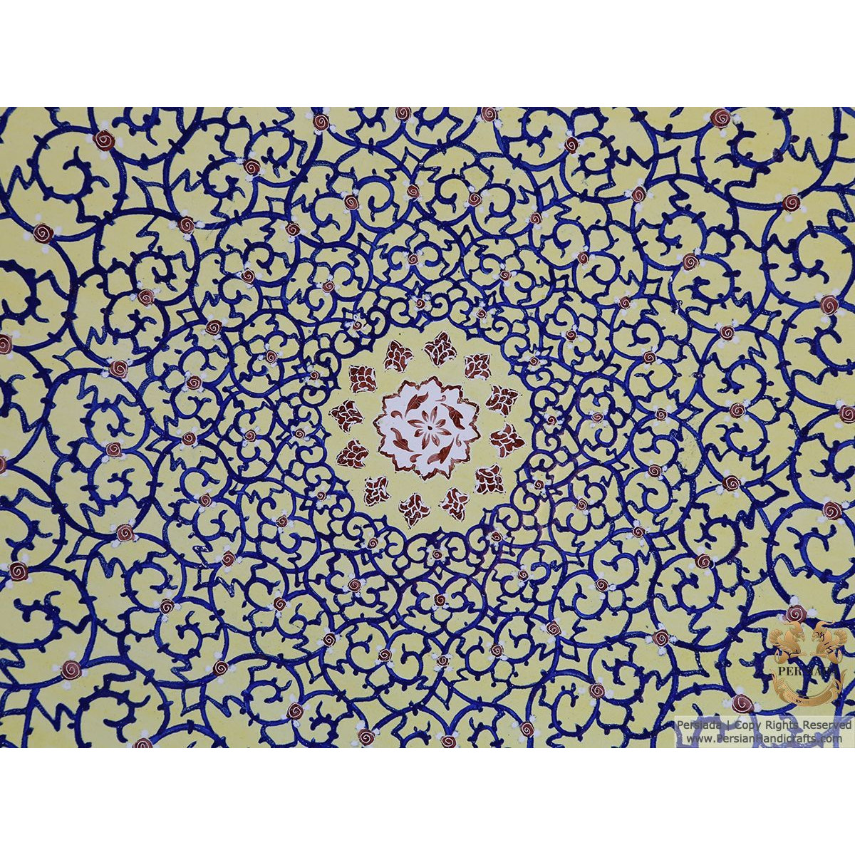 Wall Hanging Plate - Enamel Minakari | PE4101-Persian Handicrafts