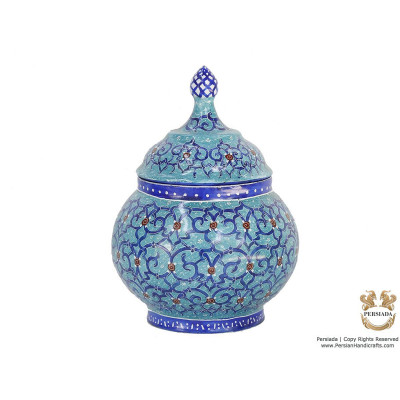 Mini Sugar Pot - Enamel Minakari | PE4106 Mini Sugar Pot - Enamel Minakari | PE4106