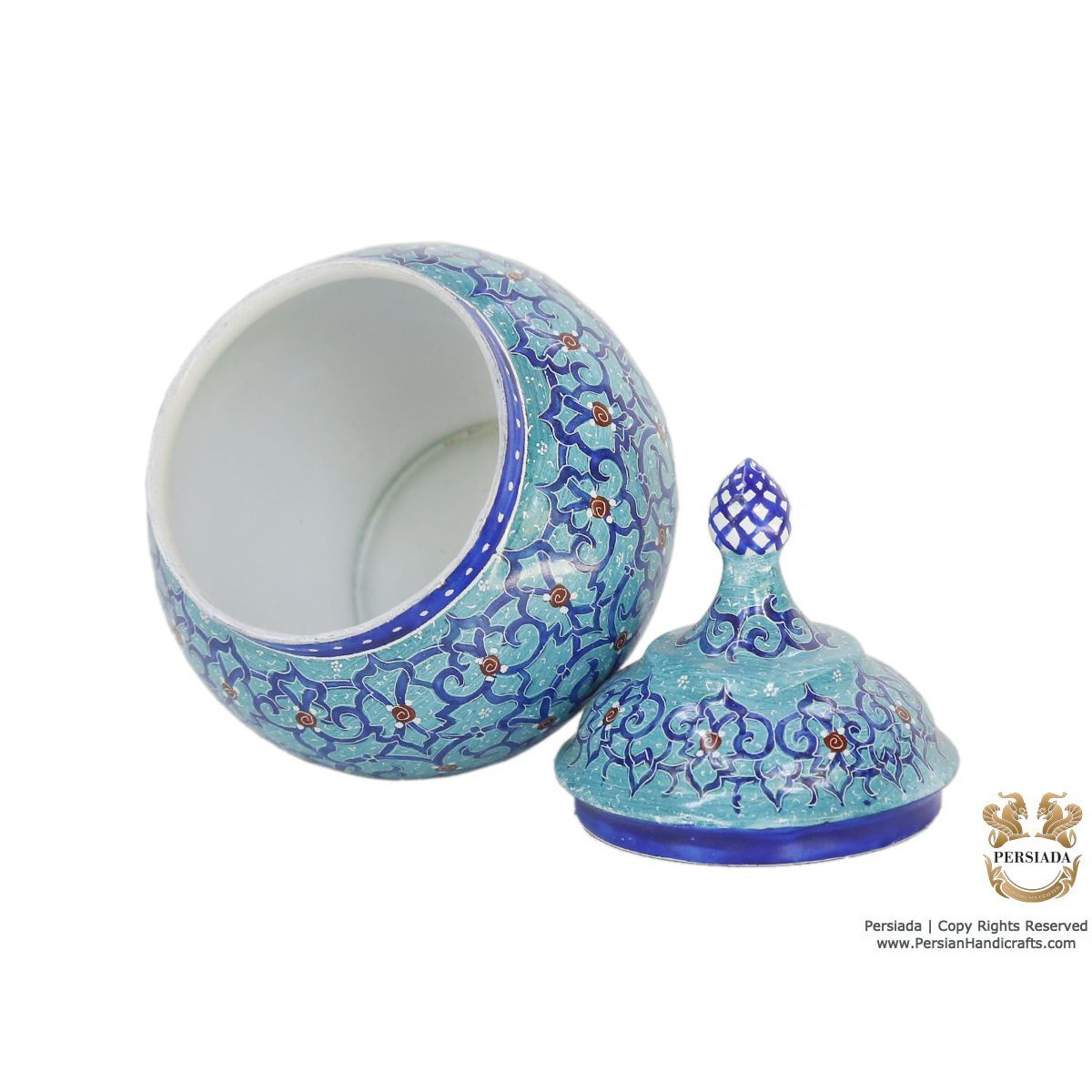 Mini Sugar Pot - Enamel Minakari | PE4106-Persian Handicrafts