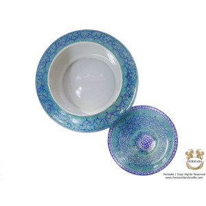 Sugar Candy Pot - Enamel Minakari | PE4108-Persian Handicrafts
