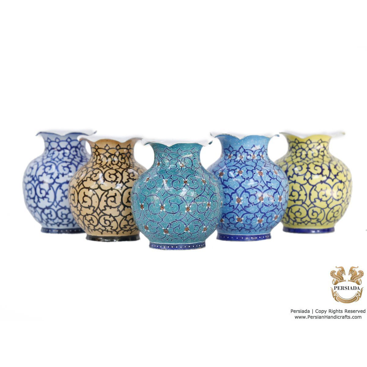 Mini Flower Vase - Enamel Minakari | PE4109-Persian Handicrafts