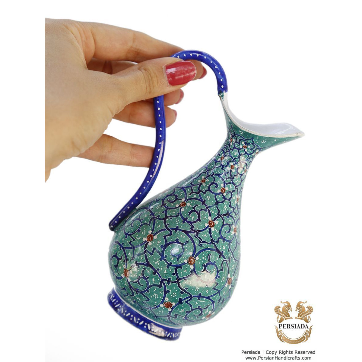 Milk / Sauce Jug - Enamel Minakari | PE4112-Persian Handicrafts