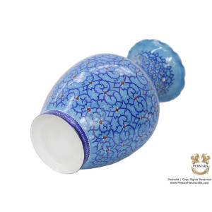 Decorative Flower Vase - Enamel Minakari | PE4114-Persian Handicrafts