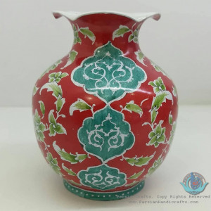 Enamel Minakari Flower Vase - PE1004-Persian Handicrafts