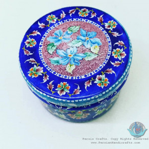Enamel Minakari Mini Jewelry Box - PE1005-Persian Handicrafts