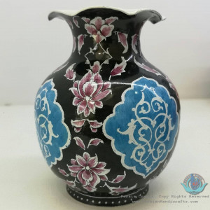 Enamel Minakari Flower Vase - PE1006-Persian Handicrafts