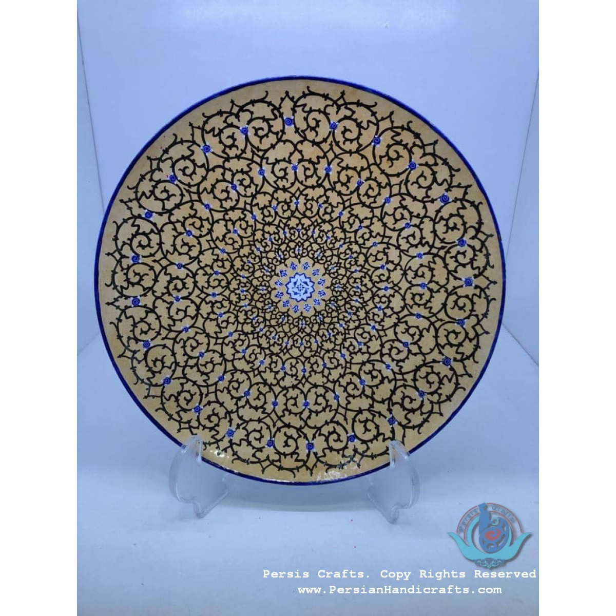 Enamel (Minakari) Wall Hanging Plate - PE1020-Persian Handicrafts
